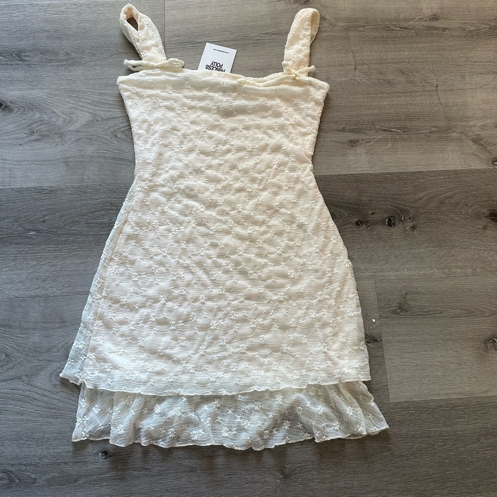 Princess Polly Bradie Mini Dress Cream NWT